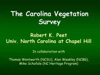 The Carolina Vegetation Survey