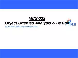 MCS-032 Object Oriented Analysis &amp; Design
