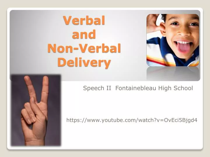 verbal and non verbal delivery