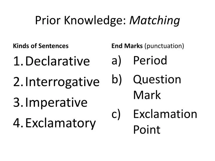 prior knowledge matching