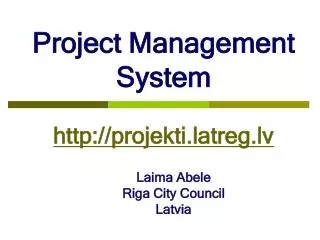 Project Management System projekti.latreg.lv