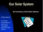 Our Solar System - slide 1