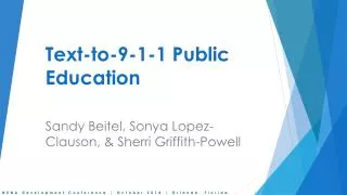 Text-to-9-1-1 Public Education