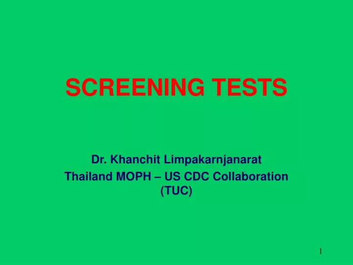 screening tests