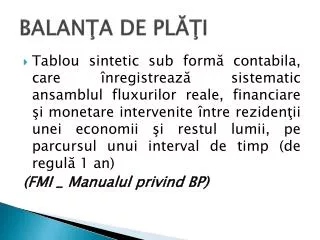 balan a de pl i
