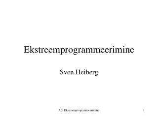 ekstreemprogrammeerimine