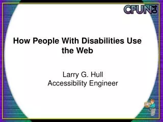 How People With Disabilities Use the Web