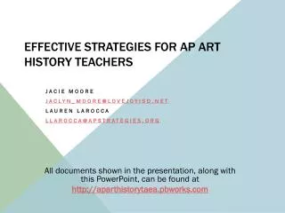 Effective Strategies for AP Art History Teachers