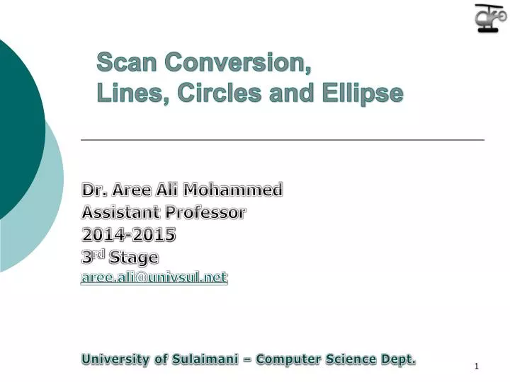 scan conversion lines circles and ellipse
