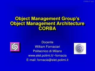 object management group s object management architecture corba