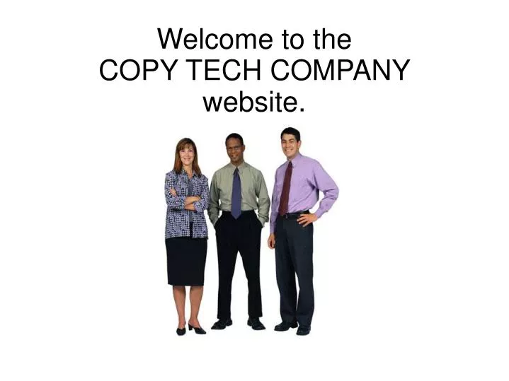 welcome to the copy tech company website