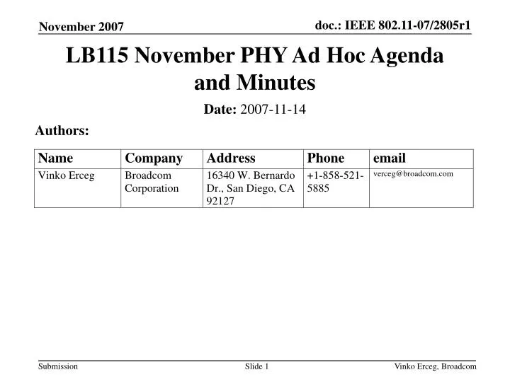 lb115 november phy ad hoc agenda and minutes