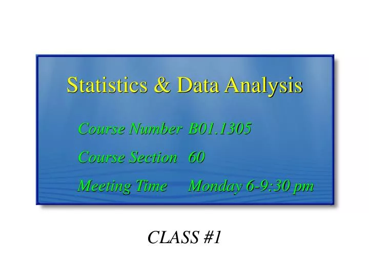 statistics data analysis
