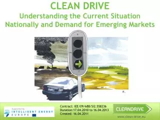 CLEAN DRIVE Understanding the Current Situation Nationally and Demand for Emerging Markets