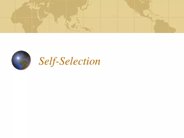 self selection