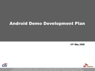 Android Demo Development Plan