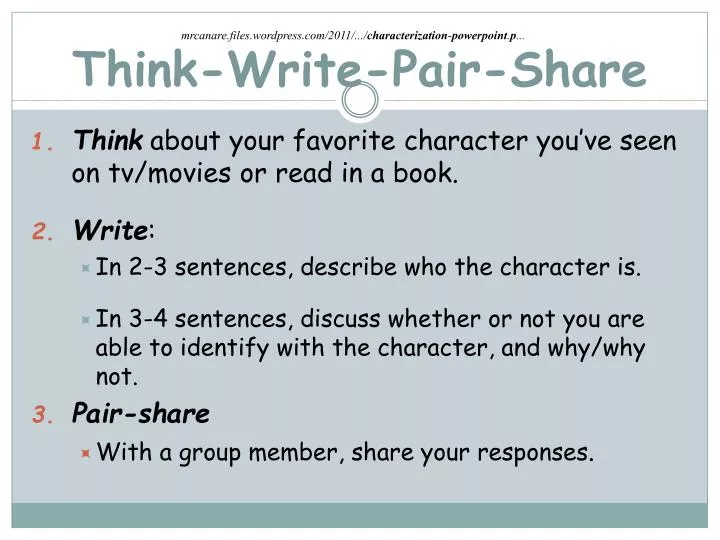 think write pair share