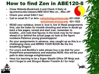 How to find Zen in ABE120-8