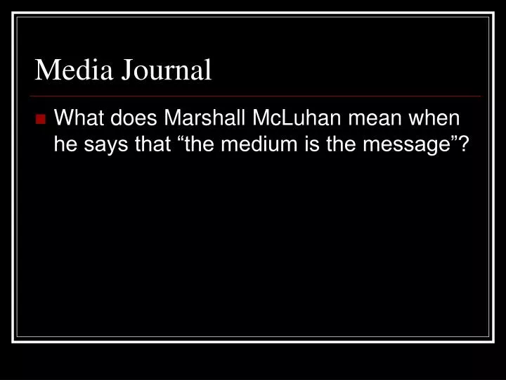 media journal