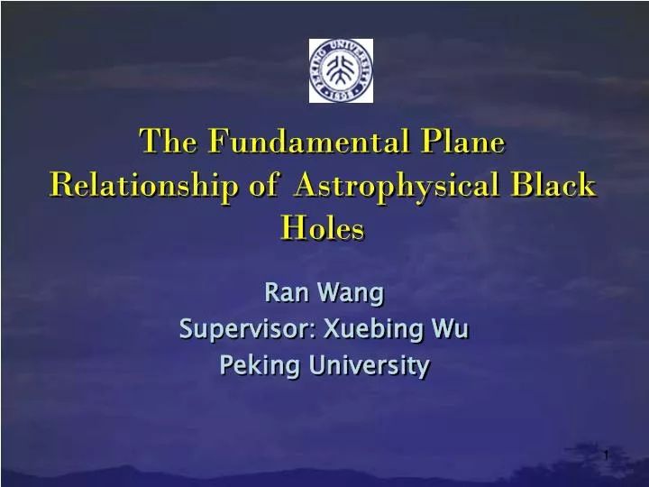 the fundamental plane relationship of astrophysical black holes