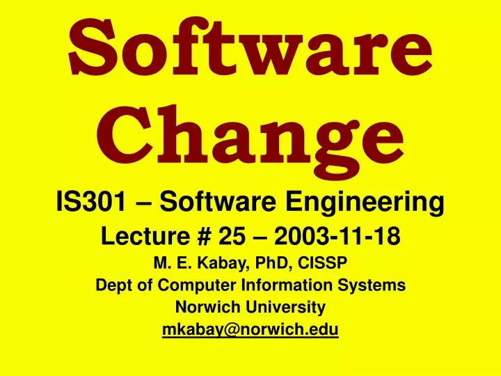 software change