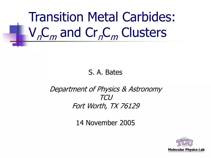 transition metal carbides v n c m and cr n c m clusters