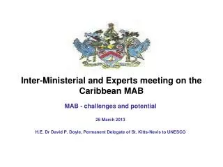 Inter-Ministerial and Experts meeting on the Caribbean MAB