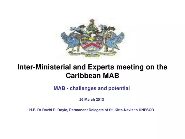 inter ministerial and experts meeting on the caribbean mab