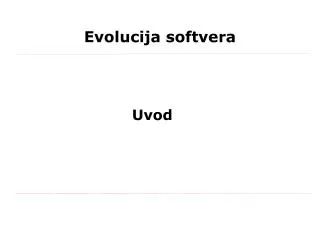 evolucija softvera