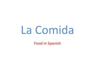 la comida