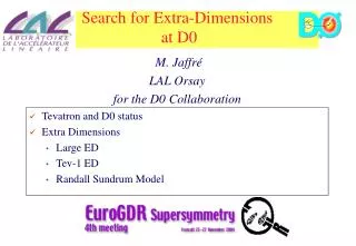 Search for Extra-Dimensions at D0
