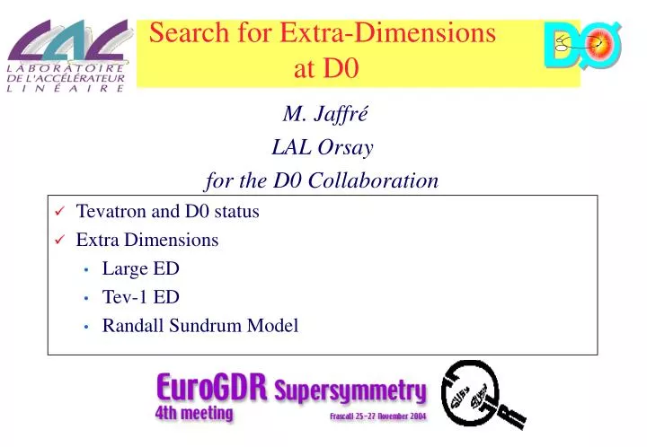 search for extra dimensions at d0