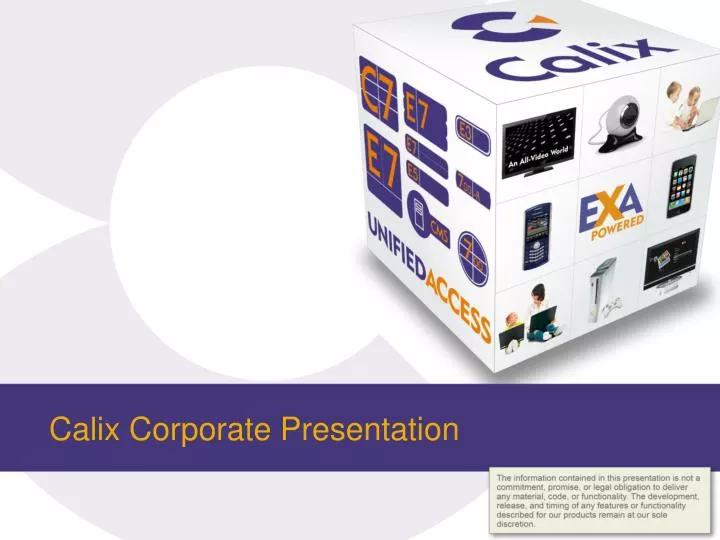 calix corporate presentation