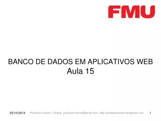 banco de dados em aplicativos web aula 15