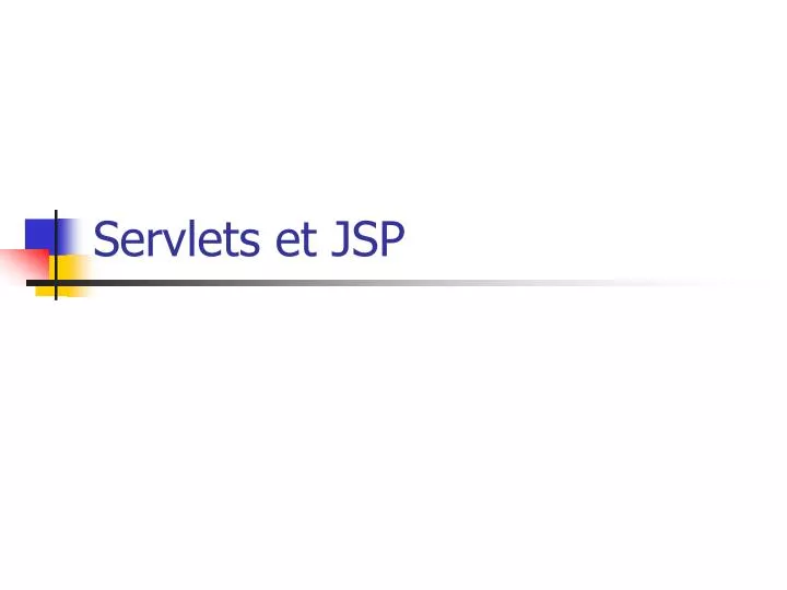 servlets et jsp