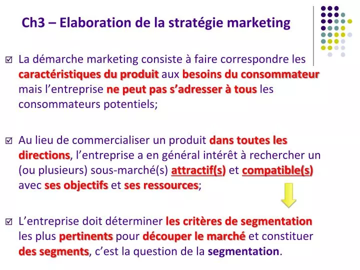 ch3 elaboration de la strat gie marketing