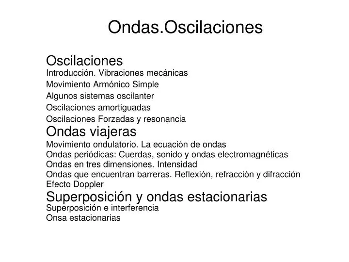 ondas oscilaciones