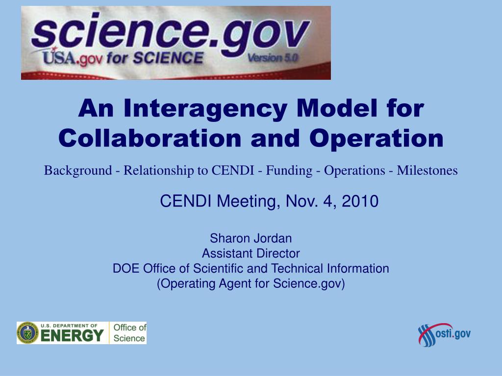 PPT - An Interagency Model for Collaboration and Operation PowerPoint ...