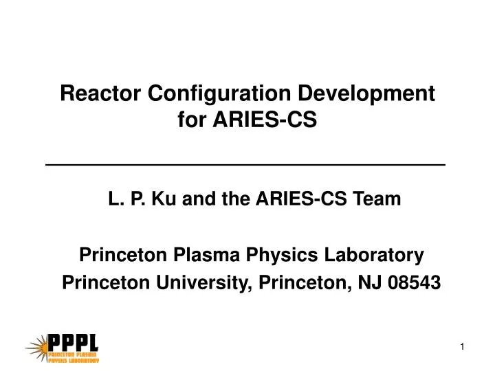 reactor configuration development for aries cs