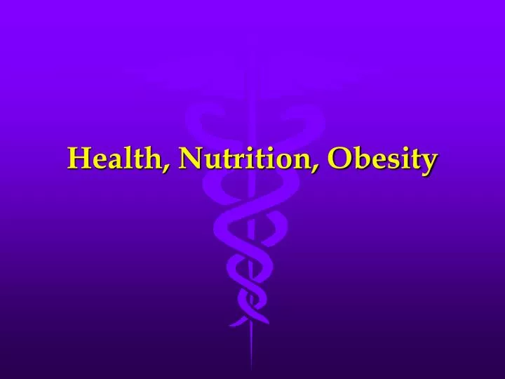 health nutrition obesity