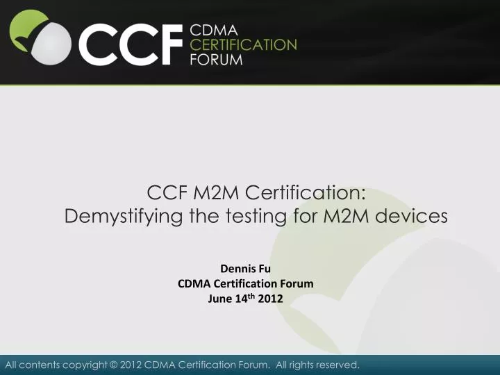 ccf m2m certification demystifying the testing for m2m devices