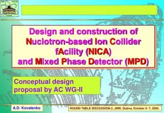 Design and construction of N uclotron-based I on C ollider f A cility ( NICA )