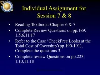 Individual Assignment for Session 7 &amp; 8