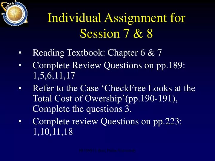 individual assignment for session 7 8
