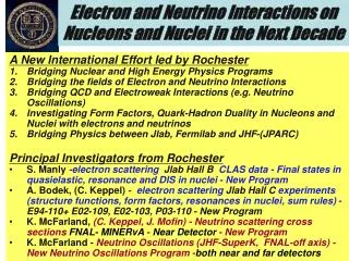 Electron and Neutrino Interactions on Nucleons and Nuclei in the Next Decade