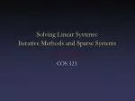 Solving Linear Systems: Iterative Methods and Sparse Systems - slide 1