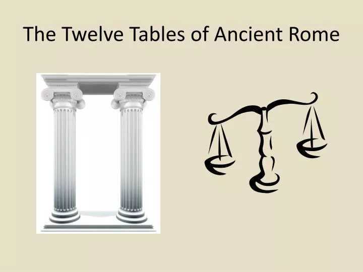 the twelve tables of ancient rome