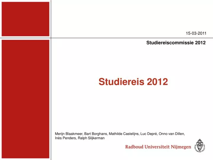 studiereiscommissie 2012
