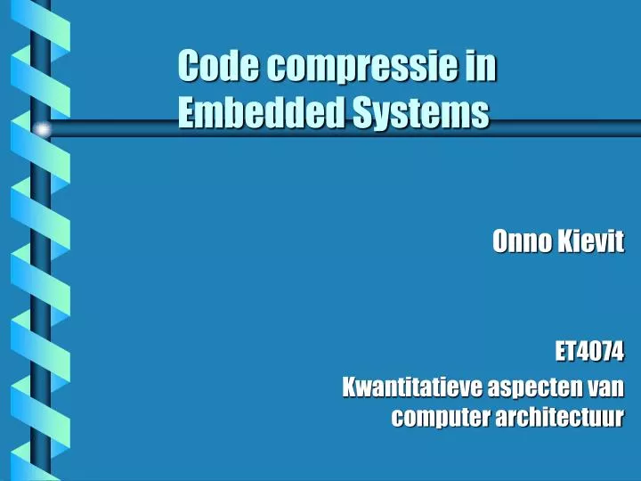 code compressie in embedded systems