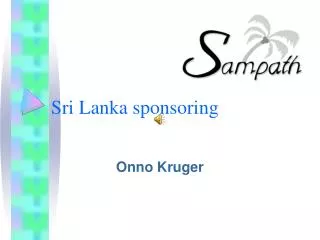 sri lanka sponsoring